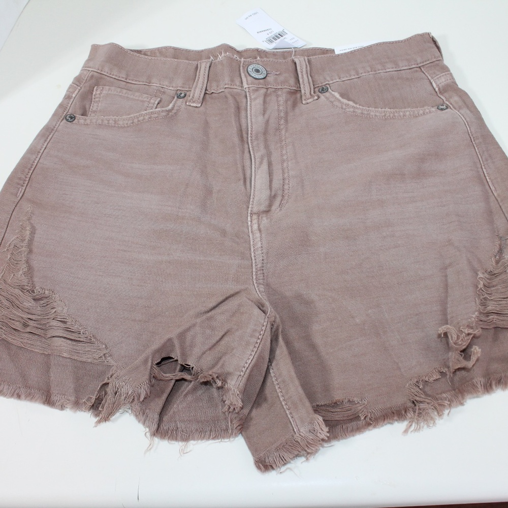 American Eagle Mom shorts brown color cotton 4 27W new